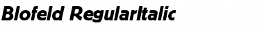 Download Blofeld RegularItalic Font Title Preview