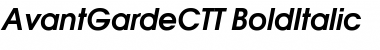 Download AvantGardeCTT BoldItalic Font Title Preview