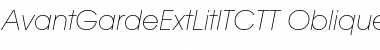 Download AvantGardeExtLitITCTT Oblique Font Title Preview