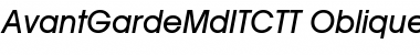 Download AvantGardeMdITCTT Oblique Font Title Preview