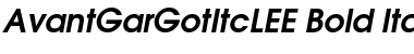 Download AvantGarGotItcLEE Bold Italic Font Title Preview