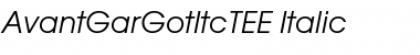 Download AvantGarGotItcTEE Italic Font Title Preview