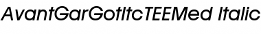 Download AvantGarGotItcTEEMed Italic Font Title Preview