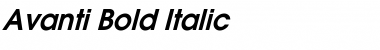 Download Avanti Bold Italic Font Title Preview
