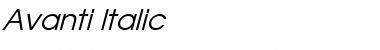 Download Avanti Italic Font Title Preview