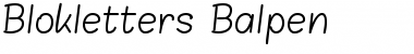 Download Blokletters Balpen Balpen Font Title Preview