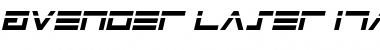 Download Avenger Laser Italic Italic Font Title Preview