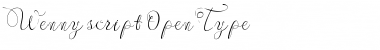 Download Wenny script Regular Font Title Preview
