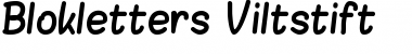 Download Blokletters Viltstift Viltstift Font Title Preview