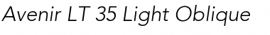 Download Avenir LT 35 Light Italic Font Title Preview
