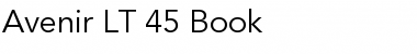 Download Avenir LT 45 Book Regular Font Title Preview