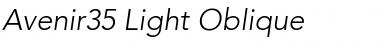 Download Avenir35-Light LightItalic Font Title Preview