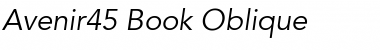 Download Avenir45-Book BookItalic Font Title Preview