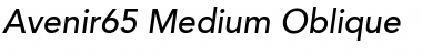 Download Avenir65-Medium MediumItalic Font Title Preview