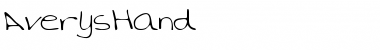 Download AverysHand Regular Font Title Preview