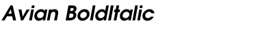 Download Avian BoldItalic Font Title Preview