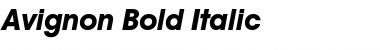 Download Avignon-Bold Italic Font Title Preview
