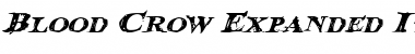 Download Blood Crow Expanded Italic Expanded Italic Font Title Preview