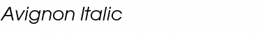 Download Avignon Italic Font Title Preview