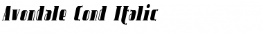 Download Avondale Cond Italic Font Title Preview
