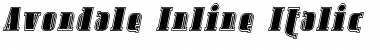 Download Avondale Inline Italic Font Title Preview