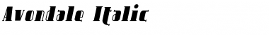 Download Avondale Italic Font Title Preview