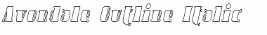 Download Avondale Outline Italic Font Title Preview