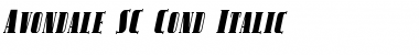 Download Avondale SC Cond Italic Font Title Preview