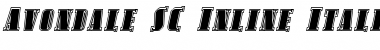 Download Avondale SC Inline Italic Font Title Preview