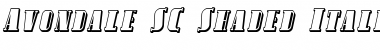 Download Avondale SC Shaded Italic Font Title Preview