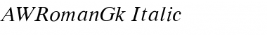 Download AWRomanGk Italic Font Title Preview