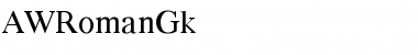 Download AWRomanGk Regular Font Title Preview