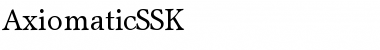 Download AxiomaticSSK Regular Font Title Preview