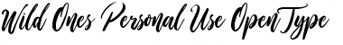 Download Wild Ones Regular Font Title Preview