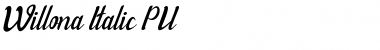 Download Willona Italic - PU Italic Font Title Preview
