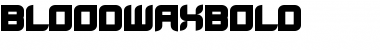 Download BloodWax Bold Font Title Preview