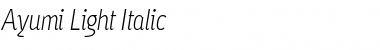 Download Ayumi Light Italic Font Title Preview