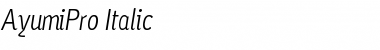 Download Ayumi Pro Italic Font Title Preview