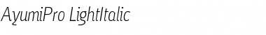 Download Ayumi Pro Light Italic Font Title Preview