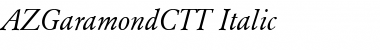 Download AZGaramondCTT Regular Font Title Preview
