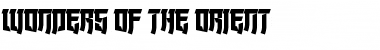 Download Wonders of the Orient Regular Font Title Preview