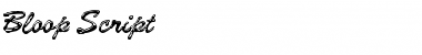 Download Bloop Script Regular Font Title Preview
