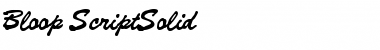 Download Bloop ScriptSolid Regular Font Title Preview