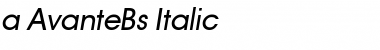 Download a_AvanteBs Italic Font