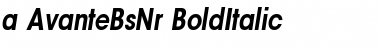 Download a_AvanteBsNr BoldItalic Font Title Preview