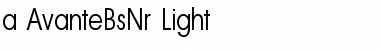 Download a_AvanteBsNr Light Font Title Preview