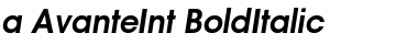 Download a_AvanteInt BoldItalic Font