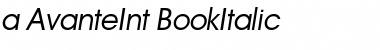 Download a_AvanteInt BookItalic Font