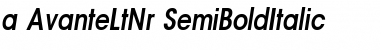 Download a_AvanteLtNr SemiBoldItalic Font