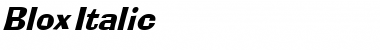 Download Blox Italic Font Title Preview